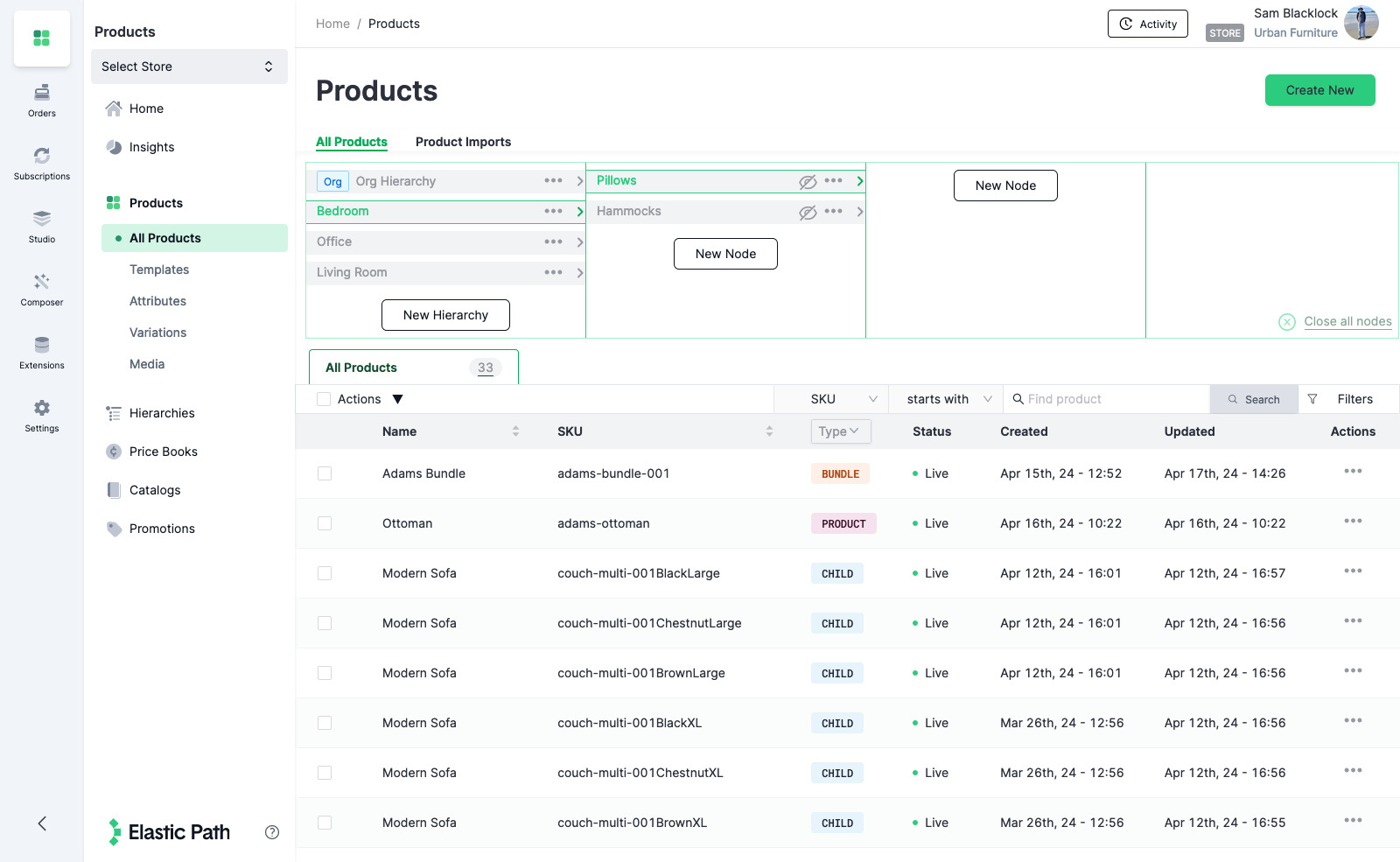 Elastic Path screenshot